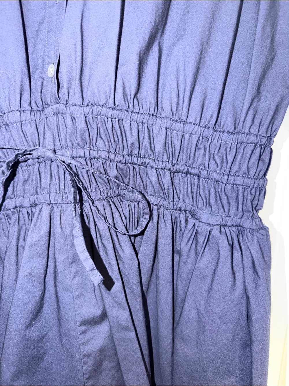 J.Crew Classic Navy Elena Mini Shirt Dress with Drawstring Waist - Picture 5 of 7
